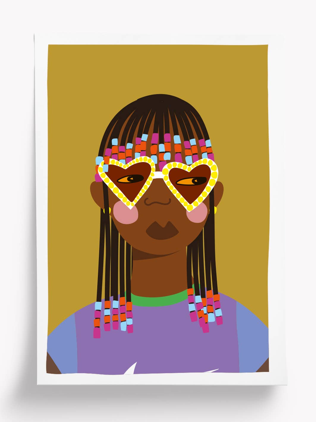 Art Print A4 – BABY GIRL – Illustration graphique colorée