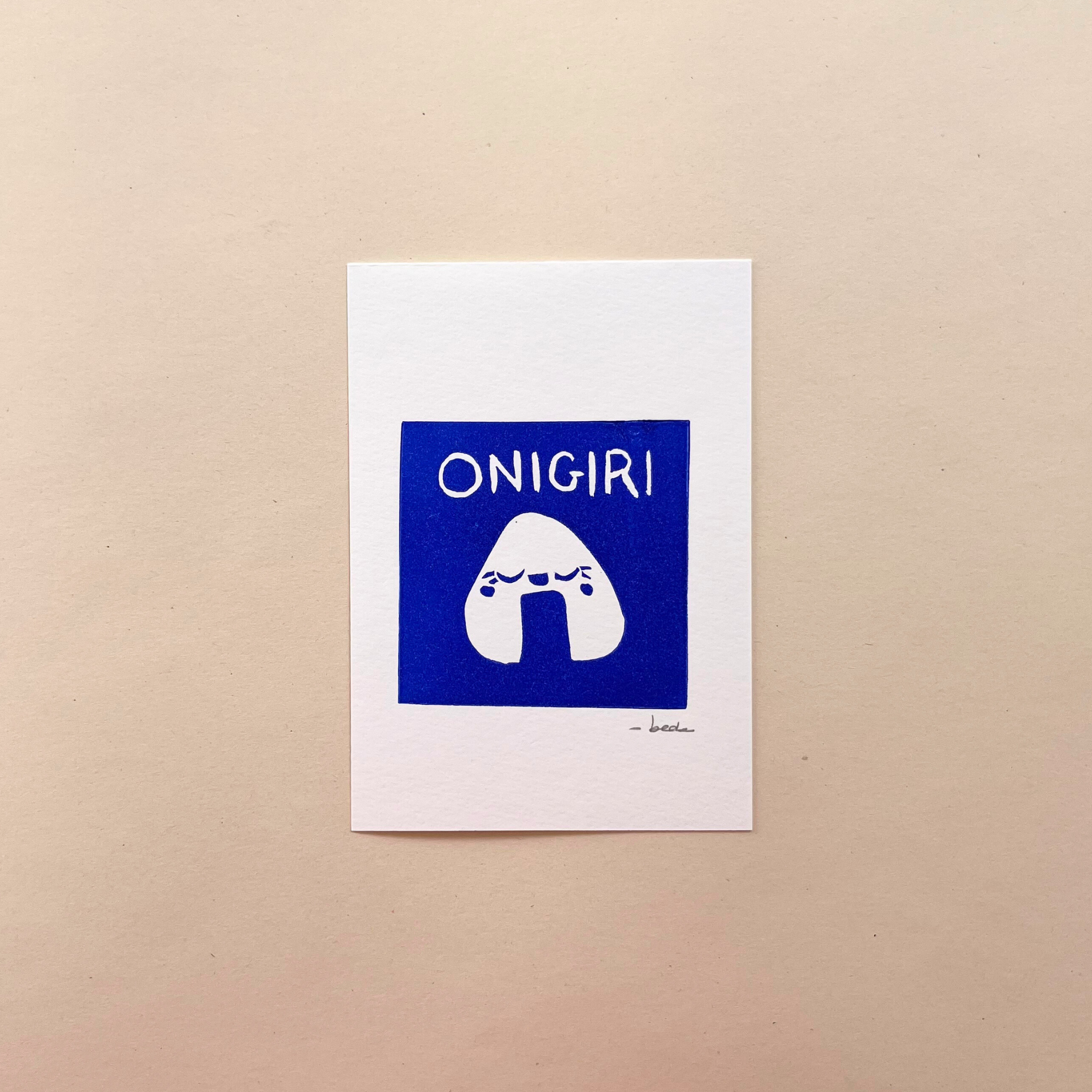 Linogravure Onigiri 10 cm x 15 cm (A6)