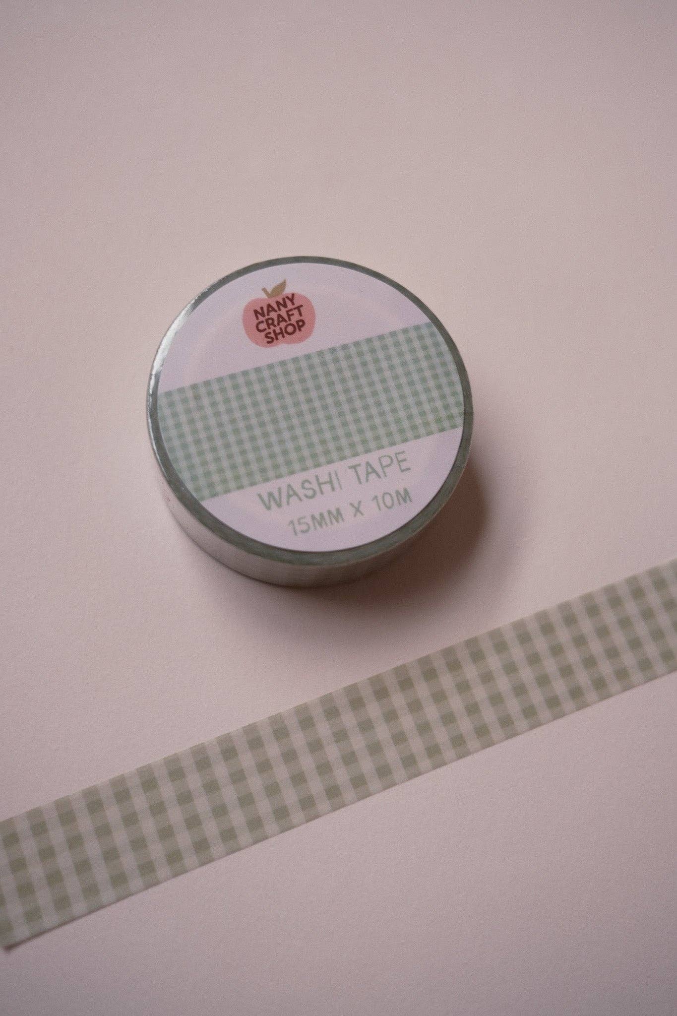 Washi Tape - vichy vert - Nany Craft Shop