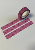Washi Tape - Polka Dot Rose et noir - Nany Craft Shop