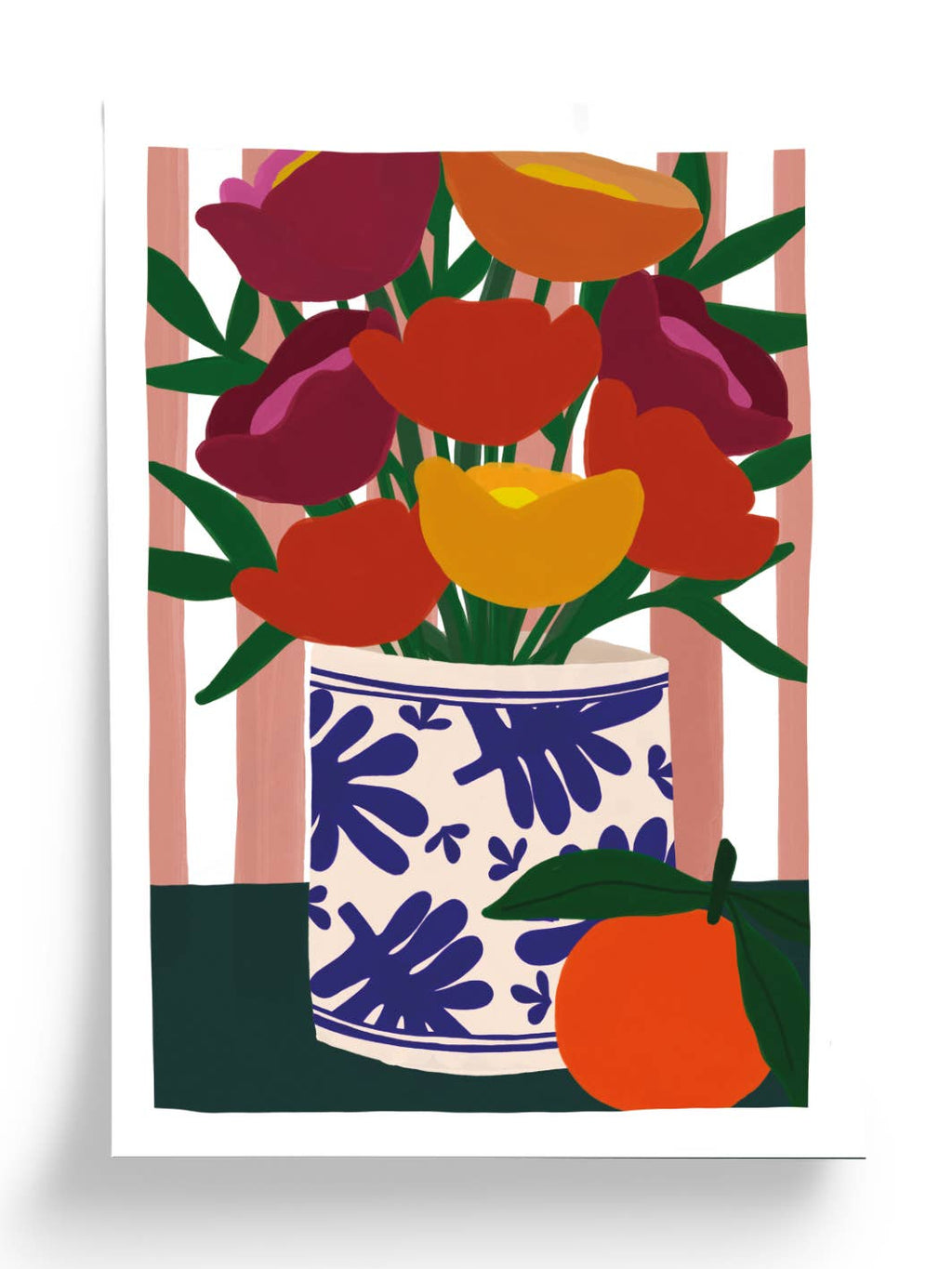 Art Print A5 – COQUELICOTS – Illustration graphique colorée