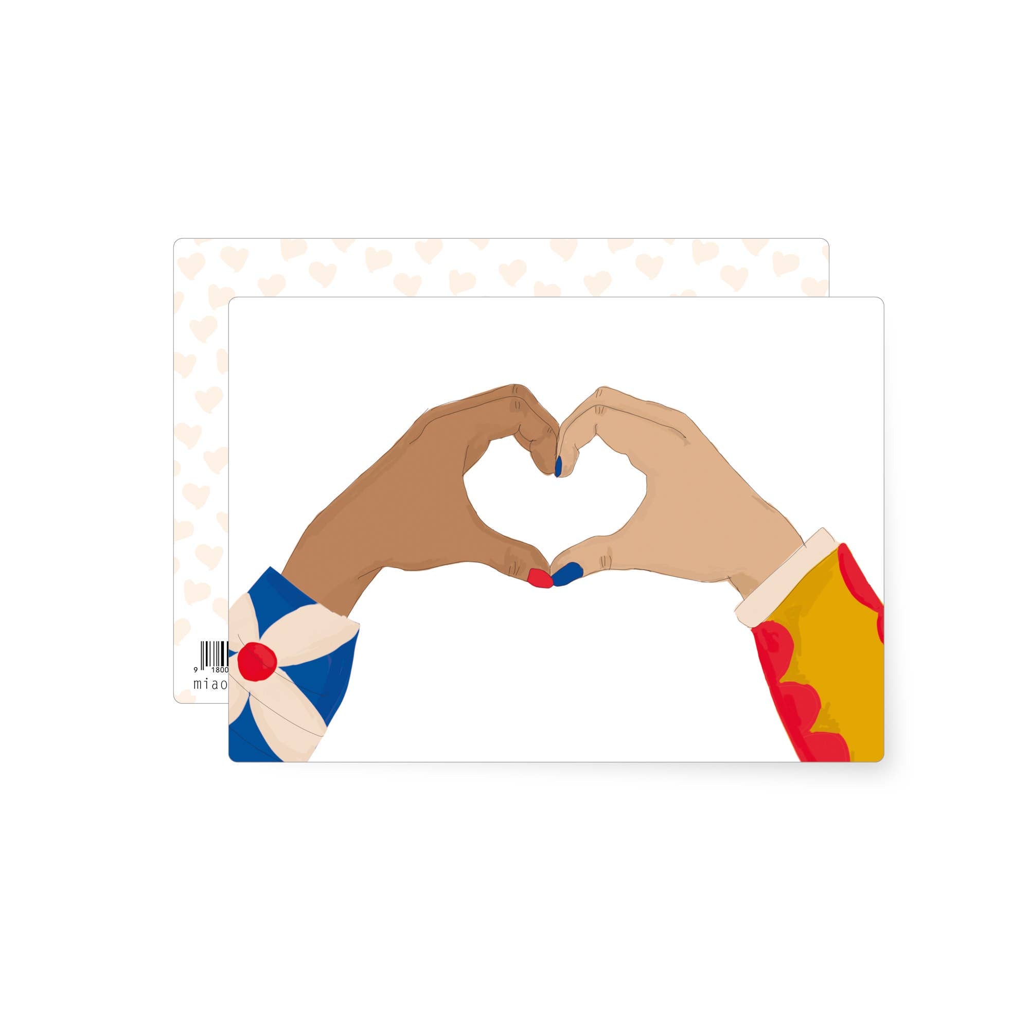 Lovehands | Carte postale: Avec enveloppe et couverture en cellophane