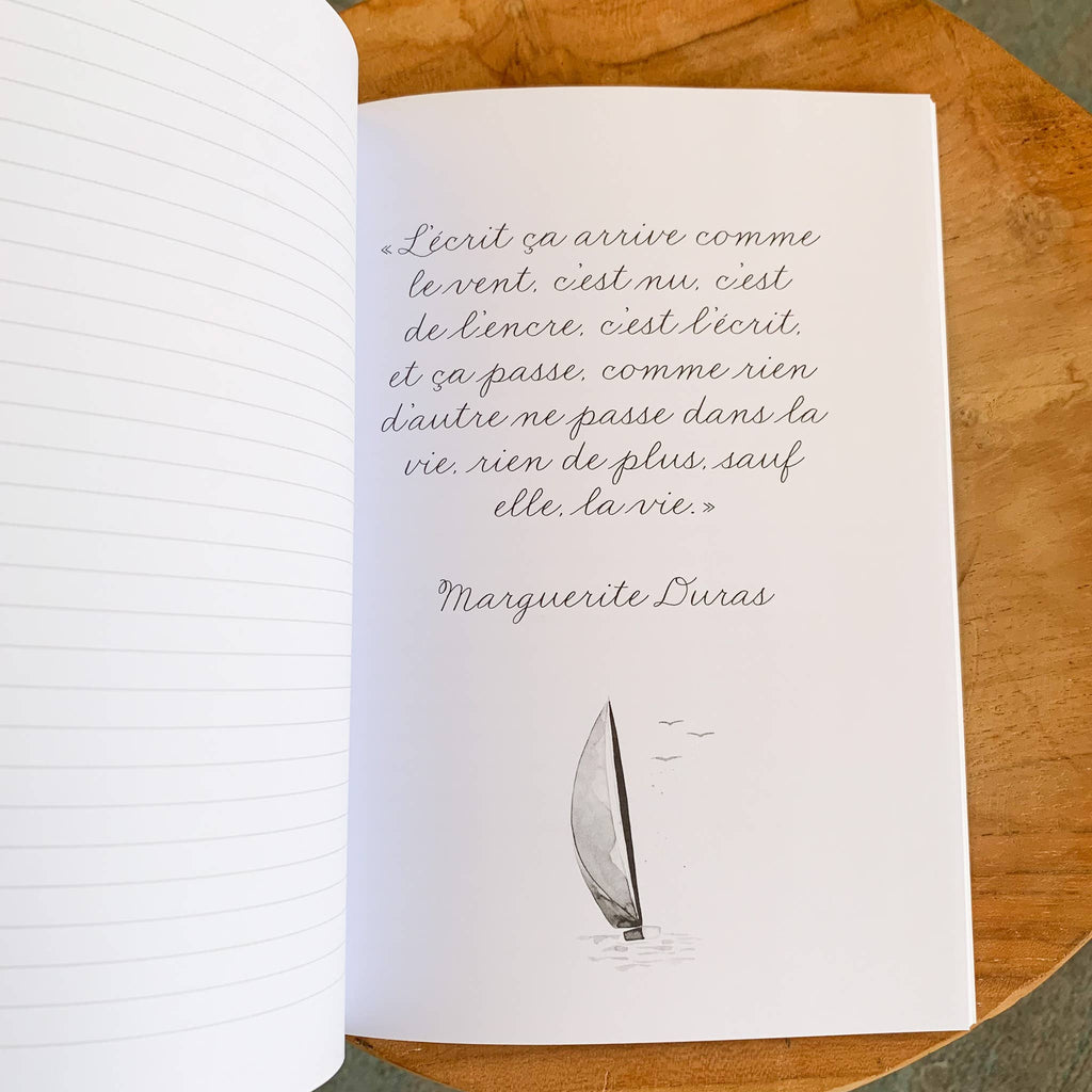 Carnet Feuillages 🌿 A5 Ligné - Bleu coquille