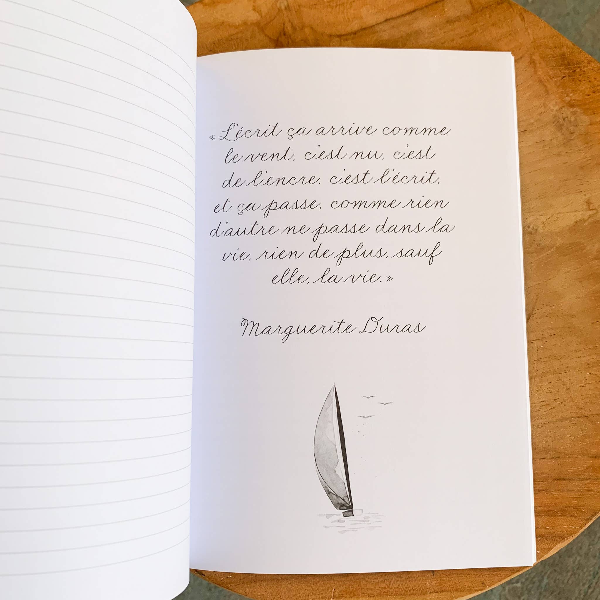 Carnet Papillons 🦋 - A5 ligné - Bleu coquille