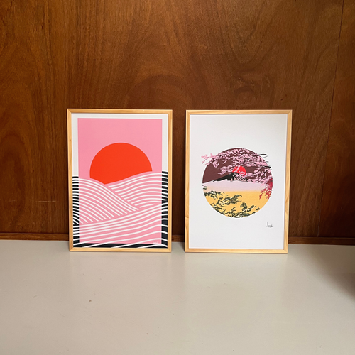 Affiche 'Sunrise' avec design japonisant et apaisant: A3 | L29,7 x H42 cm