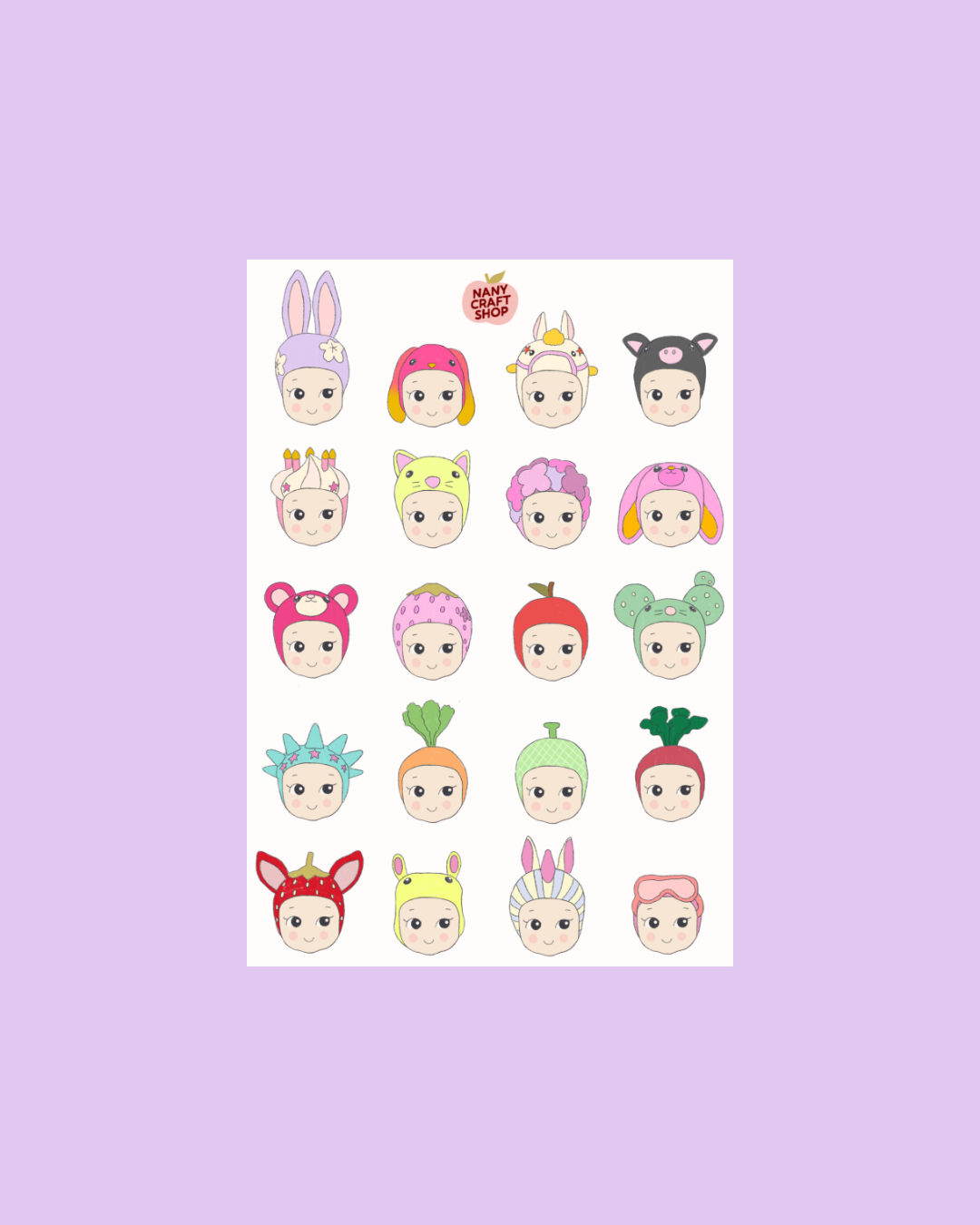 Planche stickers Baby Maxi A5 👶🏻 - Nany Craft Shop
