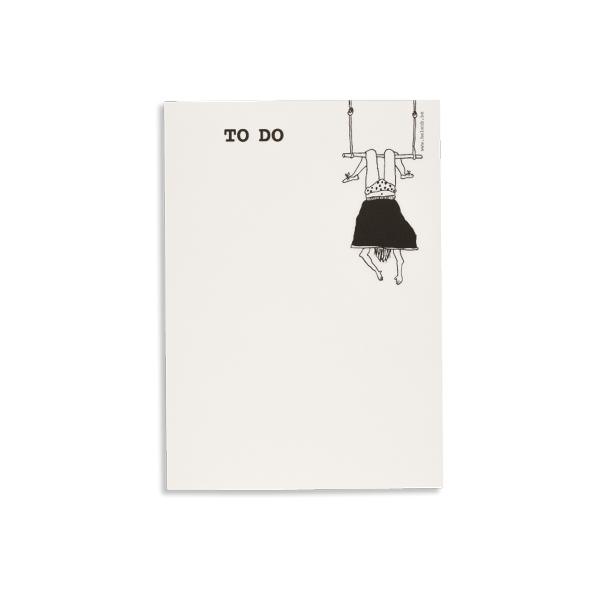 Bloc-notes en papier recyclé avec illustration de fille à trapèze