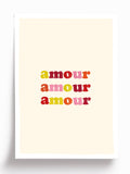 Art Print A4 – AMOUR – Illustration graphique colorée