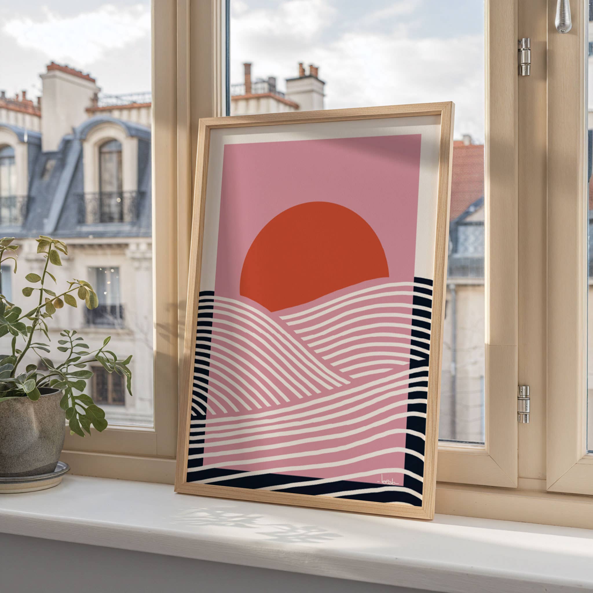 Affiche 'Sunrise' avec design japonisant et apaisant: A3 | L29,7 x H42 cm