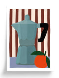Art Print A4 – CAPUCCINO – Illustration graphique colorée