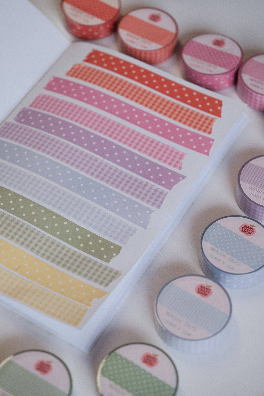 Washi Tape - vichy rouge - Nany Craft Shop
