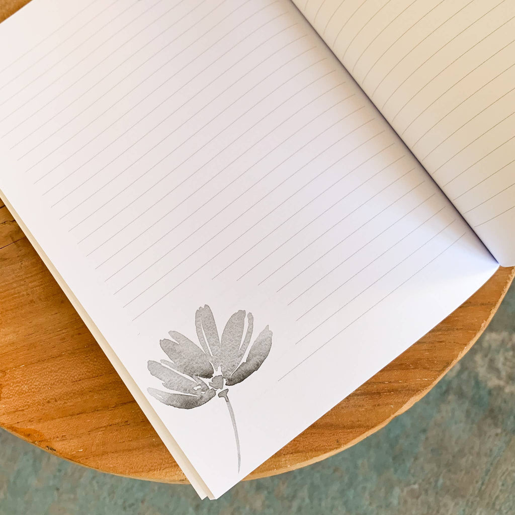 Carnet Feuillages 🌿 A5 Ligné - Bleu coquille