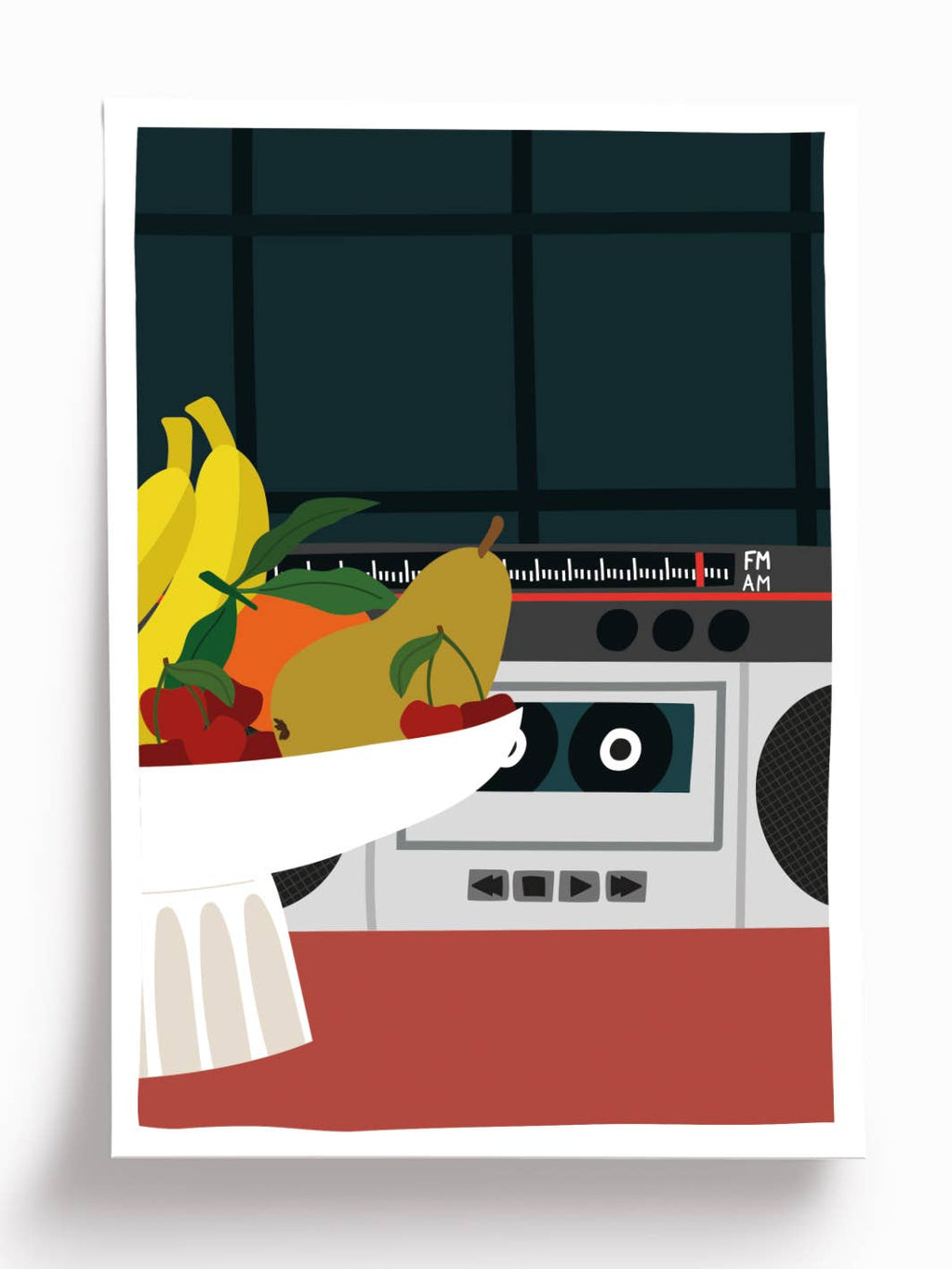 Art Print A4 – MAMÉE KITCHEN – Illustration graphique coloré