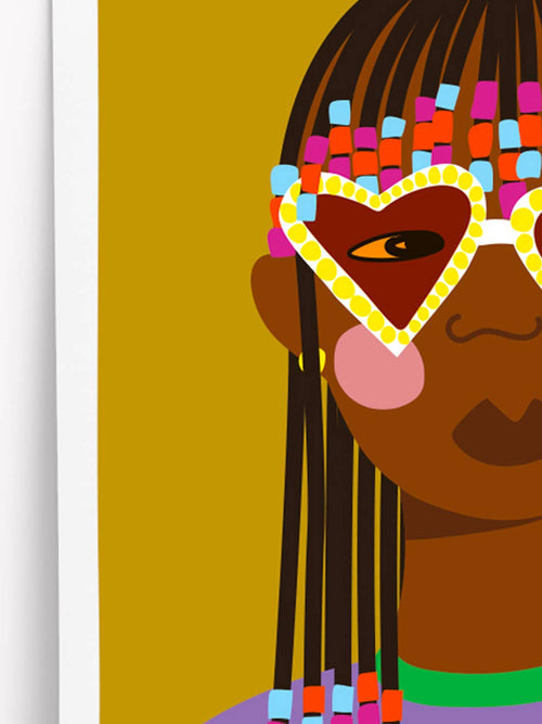 Art Print A4 – BABY GIRL – Illustration graphique colorée