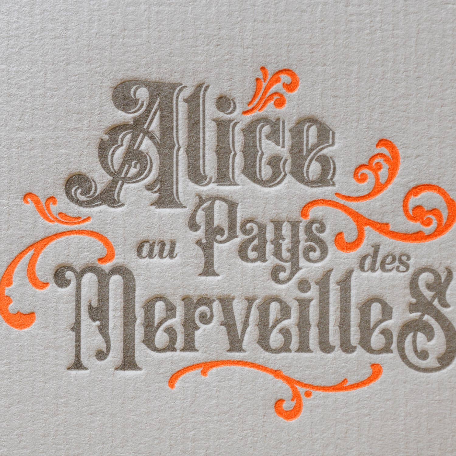 Affiche Letterpress Chapelier Fou - Alice au Pays Merveilles