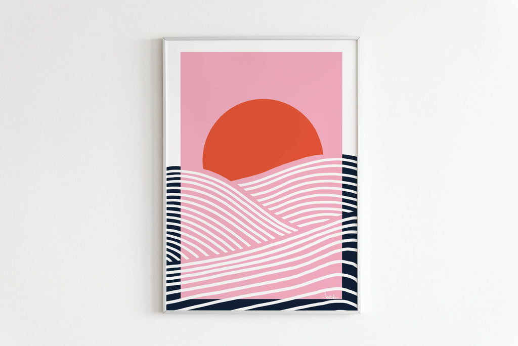 Affiche 'Sunrise' avec design japonisant et apaisant: A3 | L29,7 x H42 cm