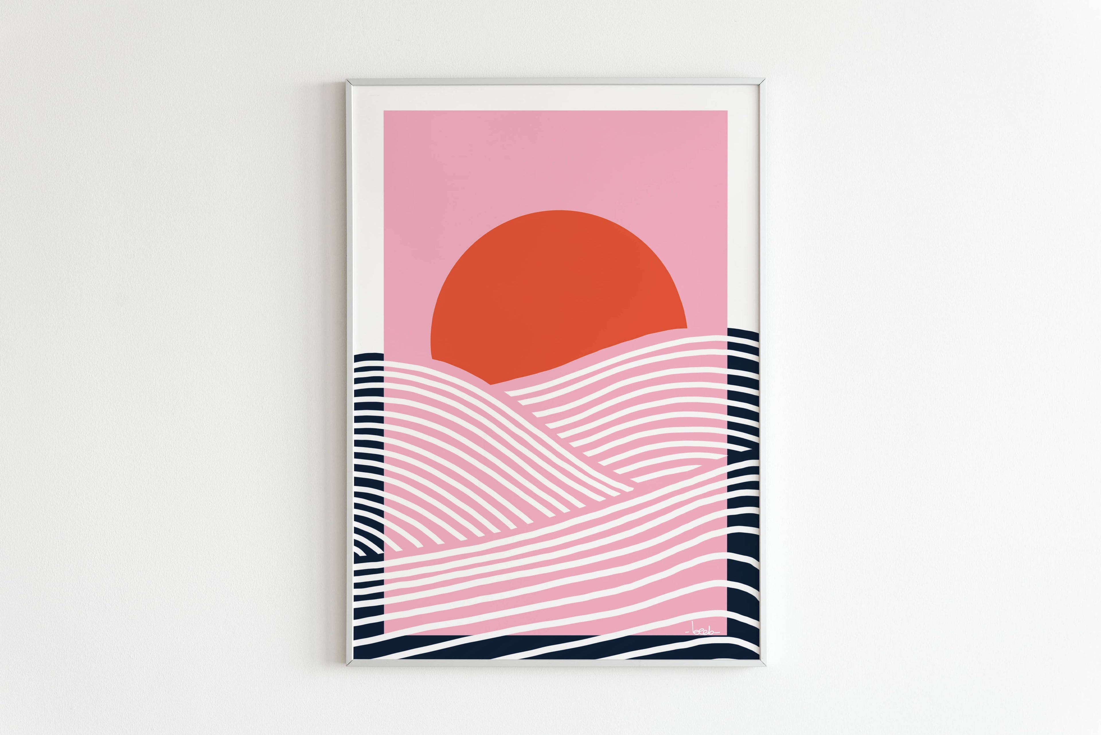 Affiche 'Sunrise' avec design japonisant et apaisant: A3 | L29,7 x H42 cm