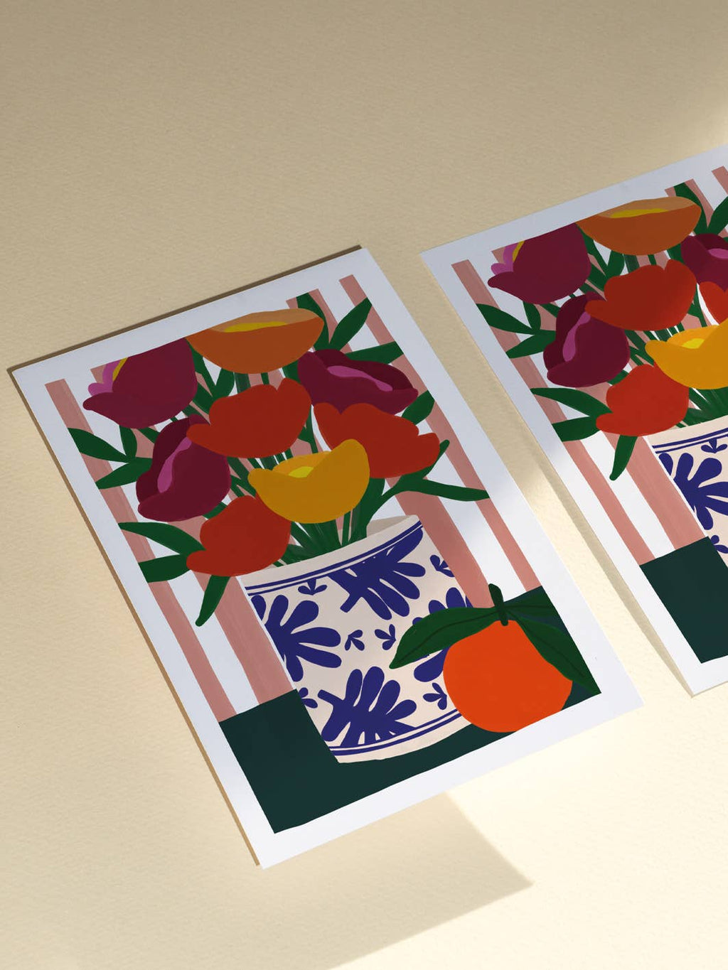 Art Print A5 – COQUELICOTS – Illustration graphique colorée