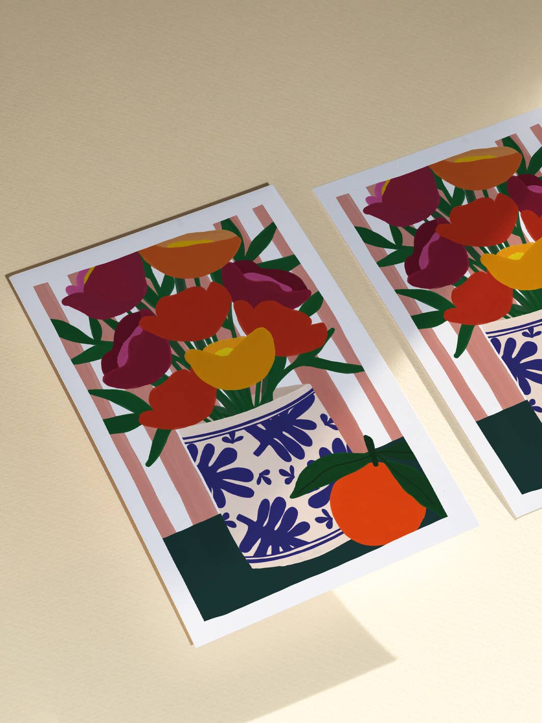 Art Print A5 – COQUELICOTS – Illustration graphique colorée